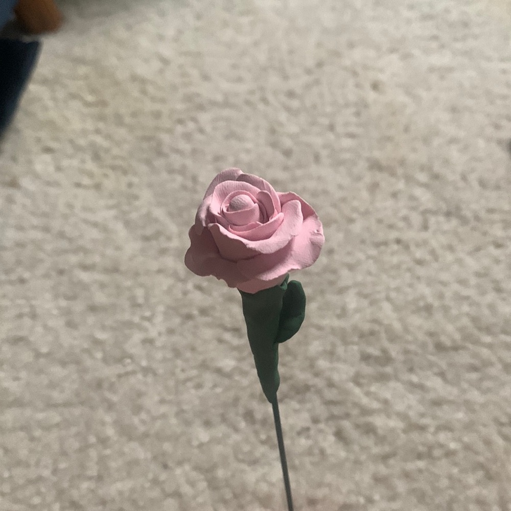 Clay rose plant poke